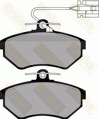 BRAKE ENGINEERING Комплект тормозных колодок, дисковый тормоз PA872